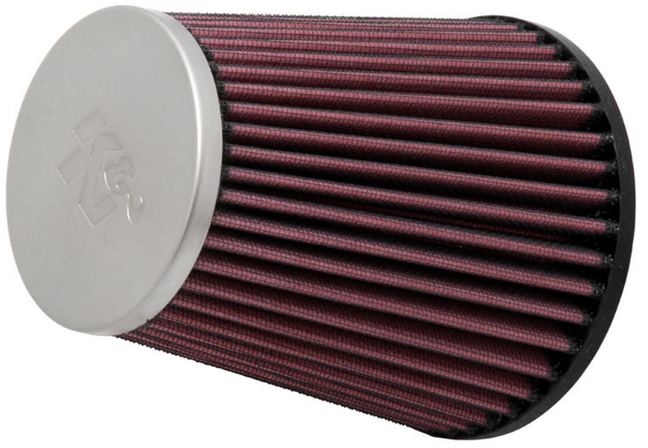 Universal Round Tapered Air Filter - Chrome End Cap