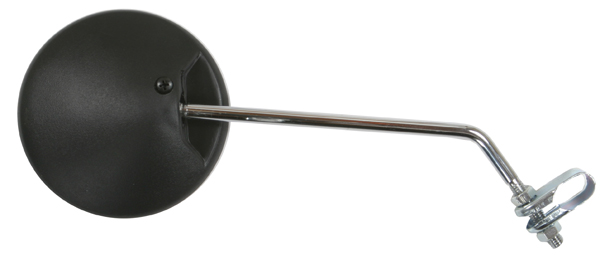 Clamp On Mirror - Round Black