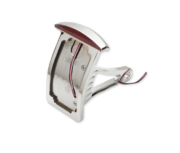 Axle Mount Taillight/License Plate Mount - Half-Moon - Curved Vertical