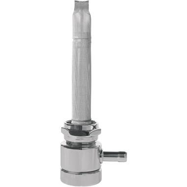 High Flow Fuel Valve - 22mm Round - 180 Deg. Outlet Facing Inward -  Custom Round Knob