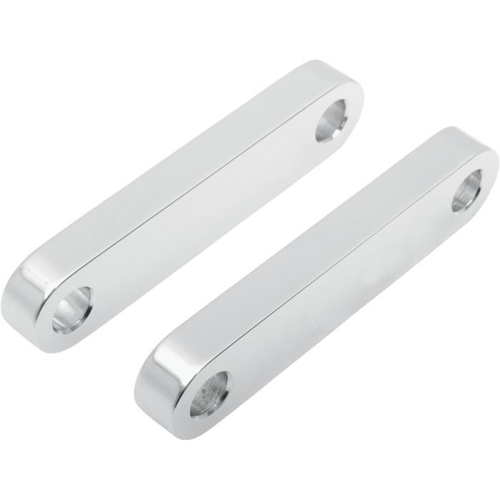 Tire Hugger Front Fender Mounting Blocks for 21in. Tire - Chrome Finish