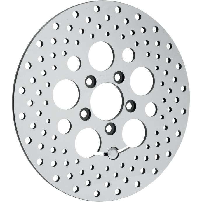 Polished Stainless Steel Drilled Brake Rotor
