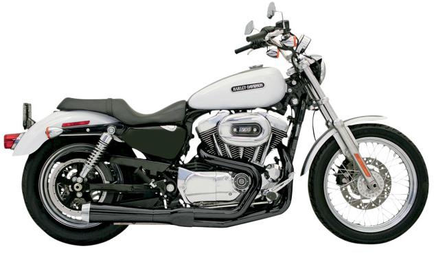 Road Rage 2:1 Short Upswept Megaphone Exhaust System - Black