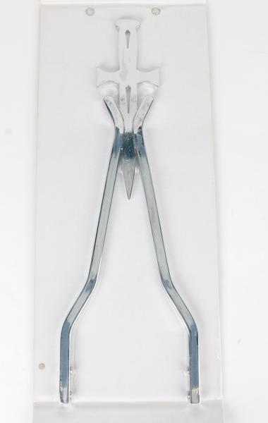 Sissy Bar Stick - 18in Daggertude Style - Chrome - 6 11/16in W