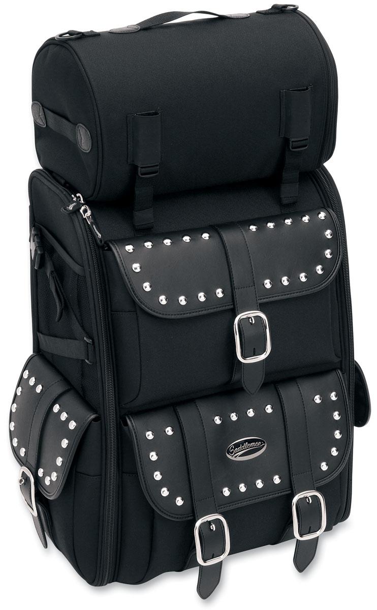 S3500S Deluxe Sissy Bar Bag with Studs