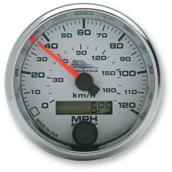 2 5/8in. Electronic Speedometer - White Face