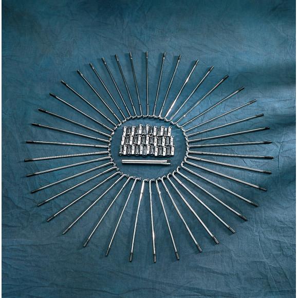 Chrome 7-3/4in. Spoke Set for Drop Center 18in. Rim