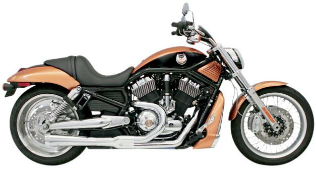 Road Rage 2:1 Short Megaphone Exhaust System - Chrome