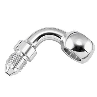 Universal Long 90deg. Tube Adapter - Chrome