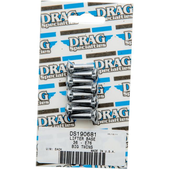 Socket-Head Lifter Base Bolt Set - Knurled - Chrome