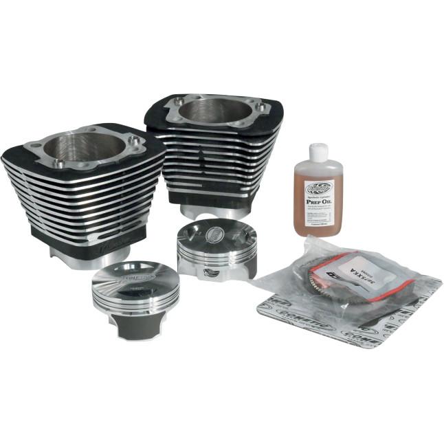 Monster Big Bore Kit (90in. Flat Top) - Bore 3.875in. - 10.5:1 Compression - Black/Highlighted Fins