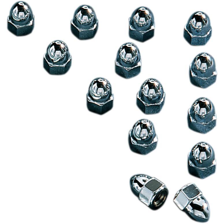 Chrome Acorn Rocker Box Nut Set