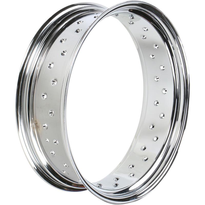 Chrome 40 Spoke Custom Spun Steel Rim - 18x5.50in.