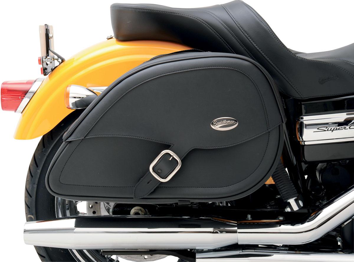 Drifter Teardrop Saddlebag with Shock Cutaway