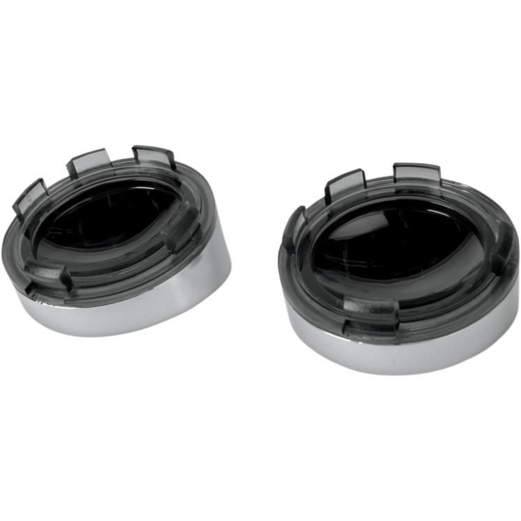 Visor style Bezel and Lens for Deuce style Turn Signals - Smoke/Mirror