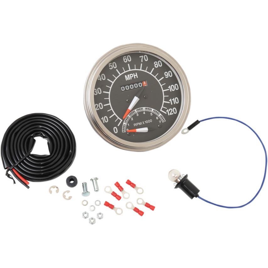 5in. Dash Mount 1:1 Speedometer with Tachometer - 68-84 Face