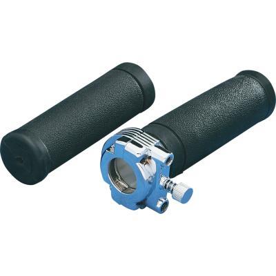 Dual-Cable Throttle/Grip Assembly - Chrome