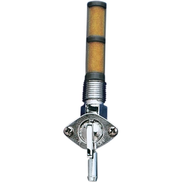 Petcock  - Straight x 5/16in. Rib Spigot - Chrome