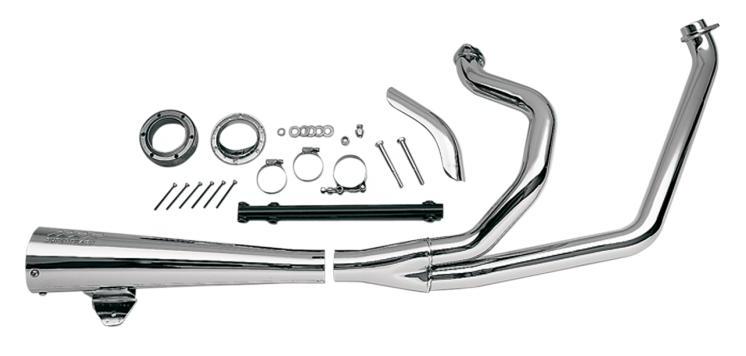 2-Into-1 High-Exit Megaphone System - Chrome