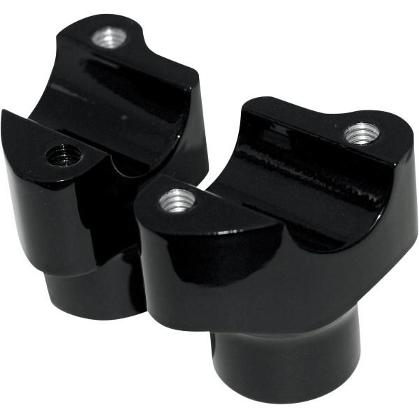 1-1/4in. Straight Buffalo Risers - 1-1/2in. - Black