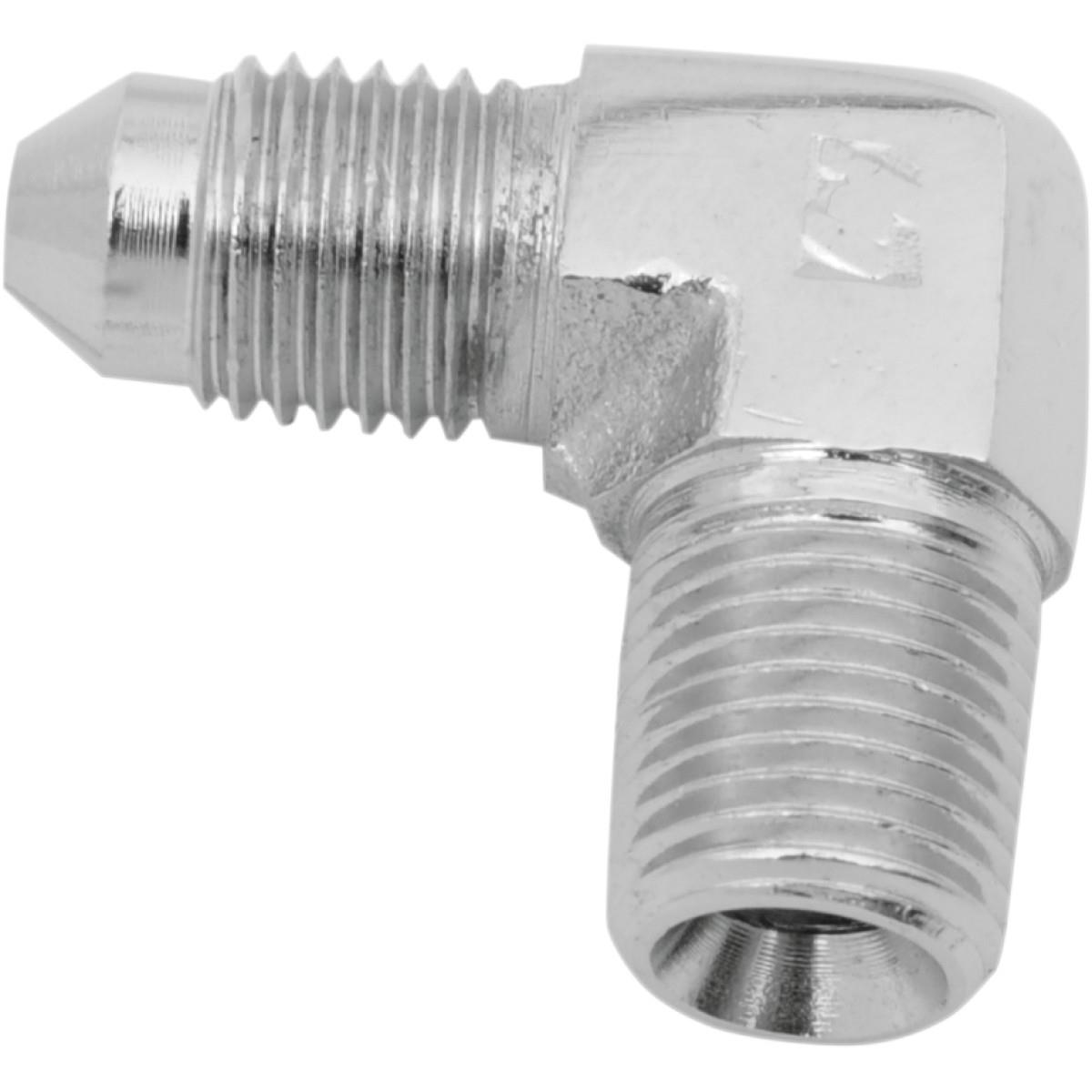 Cycleflex Universal Brake Line Fitting - 1/8in Male NPT - #3 90 Degrees