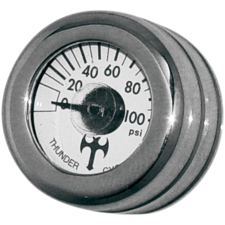 Mini Oil Pressure Gauge and Cover - Polished