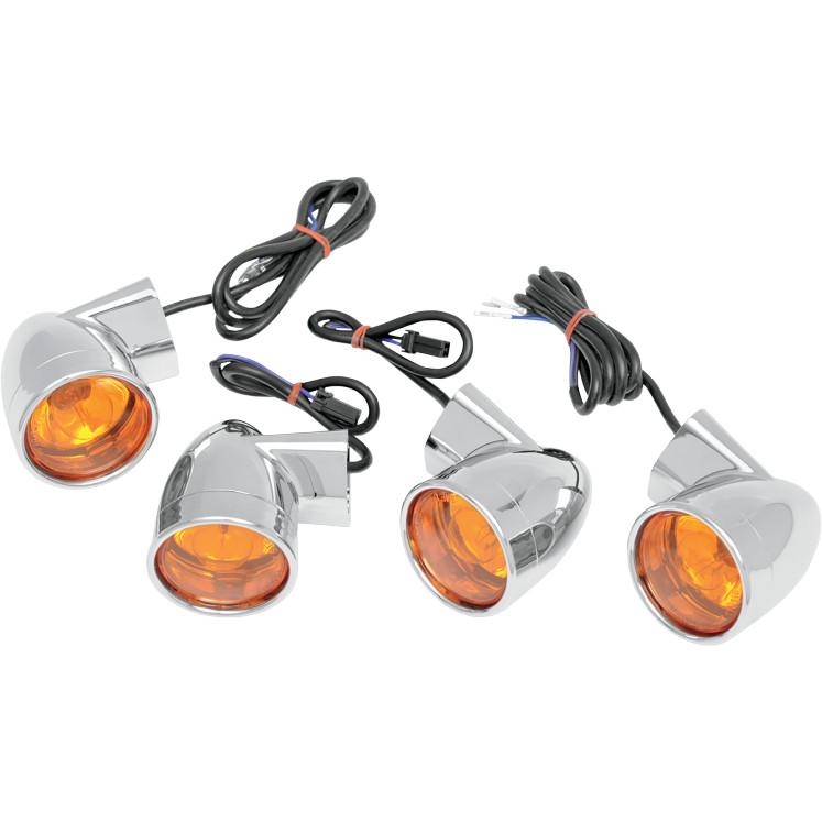 DOT Bullet Style Turn Signal Kit - Diamond Mount Bases