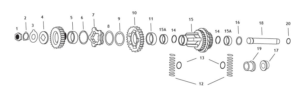 4-Speed Gear Set - Countershaft (18)