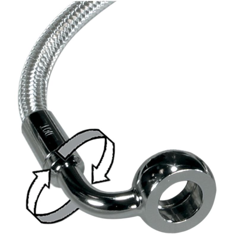 Sterling Chromite II E-Z Align Single Disc Front Brake Line - 180deg. Top Angle - 64in.