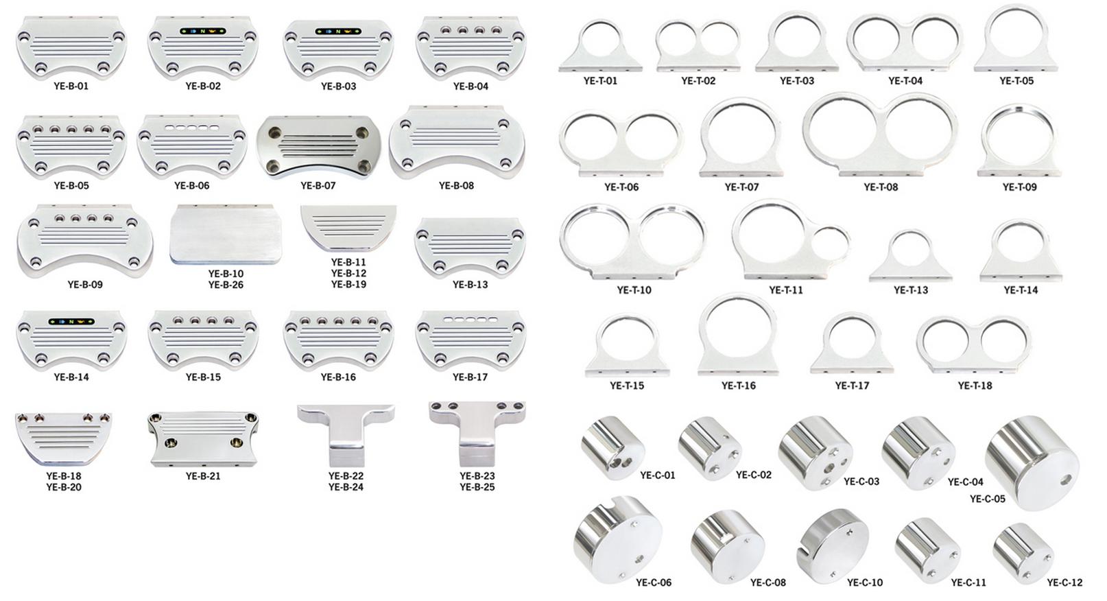 Tach/Speedo Gauge Cup 95-13 OEM-Style Gauges - Chrome
