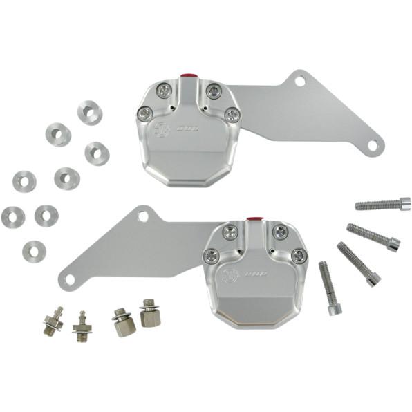 2-Piston Front Dual-Disc Caliper Kit - Classic Clear Anodized