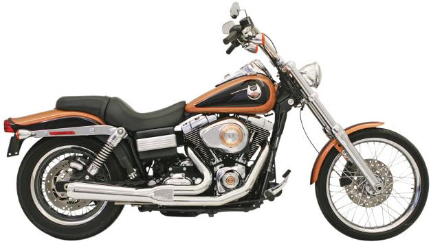 Road Rage 2:1 Short Upswept Megaphone Exhaust System - Chrome