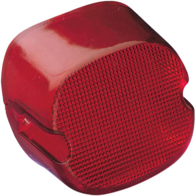 Laydown Taillight Lens with Bottom Tag Window - Red