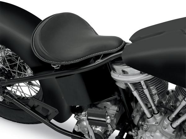 Large Spring Solo Seat - Black Solar-Reflective Leather, Smooth with Carpeted Bottom