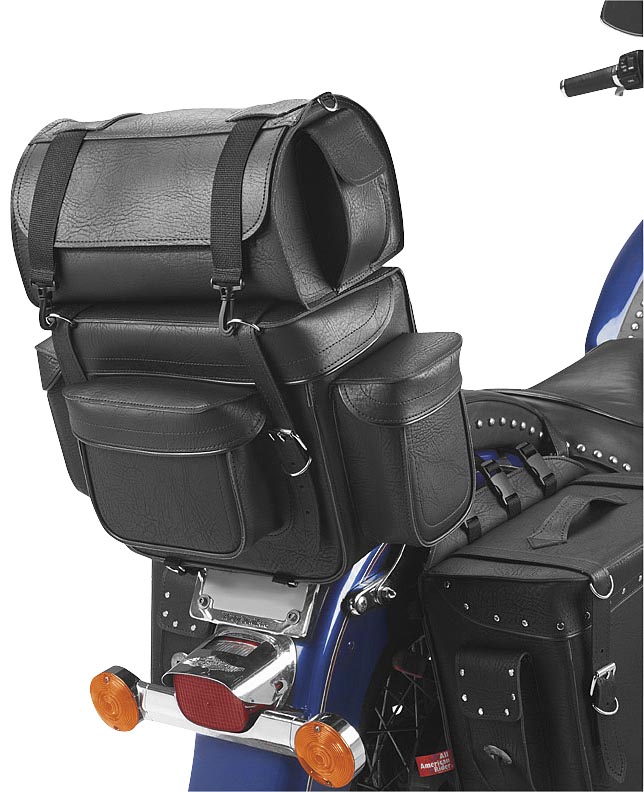 Ameritex Bikepack with Detachable Travel Case/Sissy Bar Bag - Standard - Classic (No Studs)
