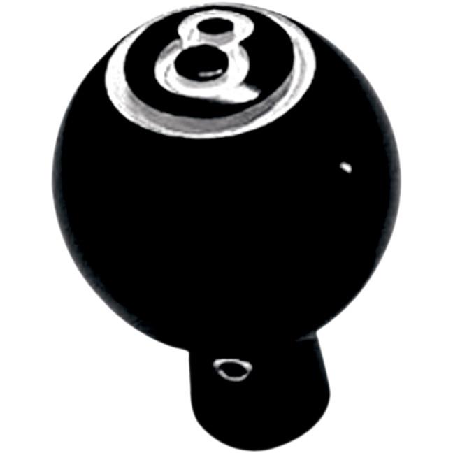 Billet Choke Cable Knobs - Black Eight Ball