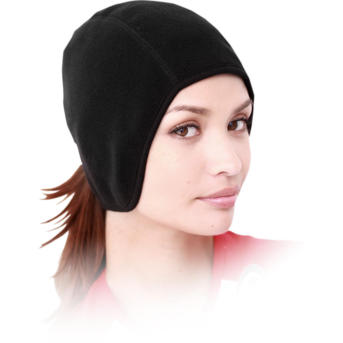 Fleece Skullcap with Ponytail Holder