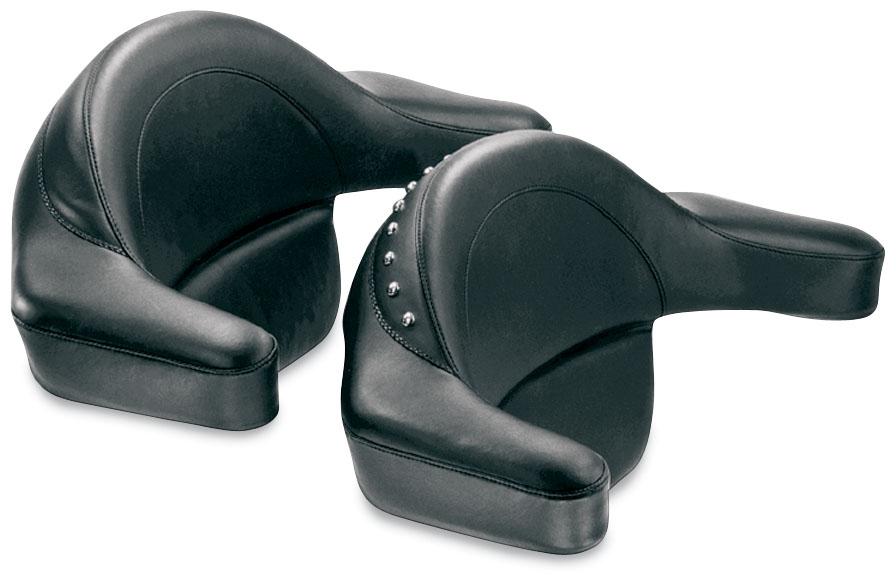 Extended Arm Wrap-Around Backrest - Ultra Touring - Smooth - Chrome Studs