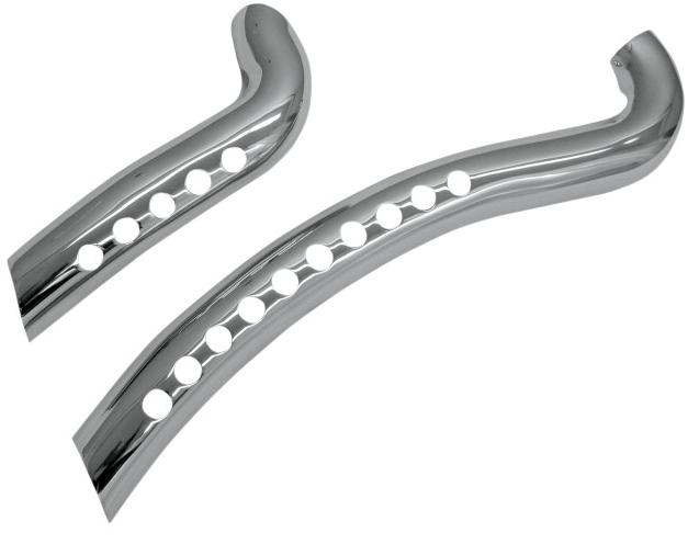 Heat Shields for Radial Sweepers Exhaust System - Chrome with Holes