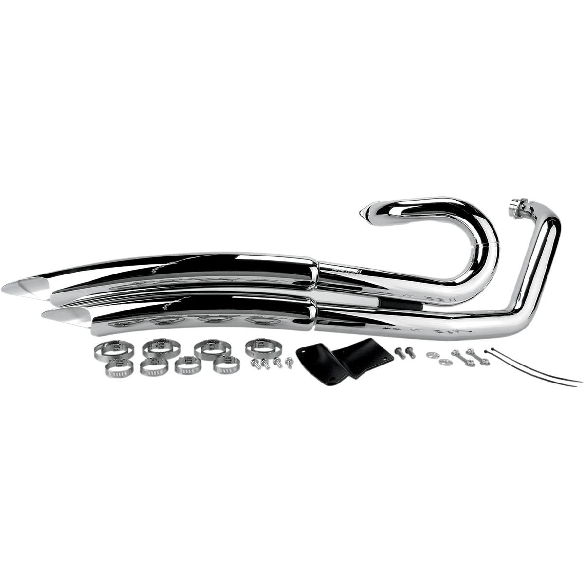 Big Radius 2-Into-2 Exhaust System - Chrome