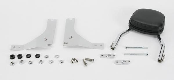 Complete Short Steel Passenger Backrest and Mounting Kit