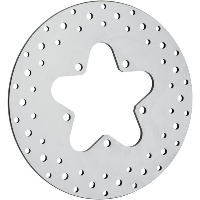 Polished Stainless Steel Drilled Brake Rotor