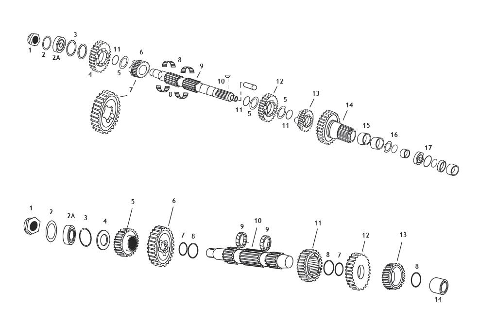 Retaining Ring for 5-Speed Big Twin Mainshaft and Countershaft (Ref # 3)