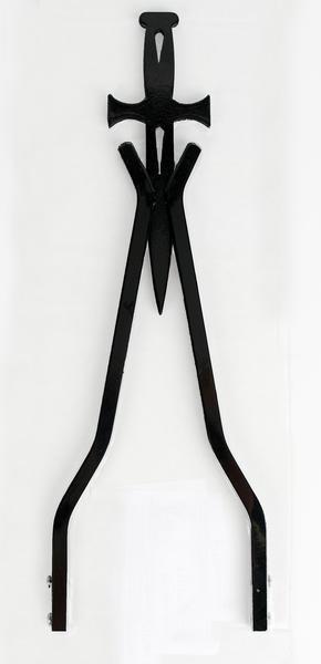 Sissy Bar Stick - 18in Daggertude Style - Black - 6 11/16in W