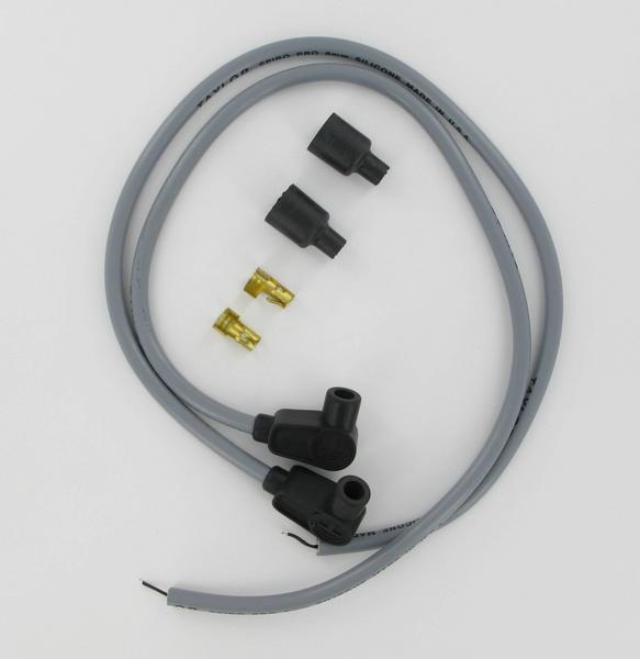 8mm Custom Colored Plug Wires - Gray with Black Boots