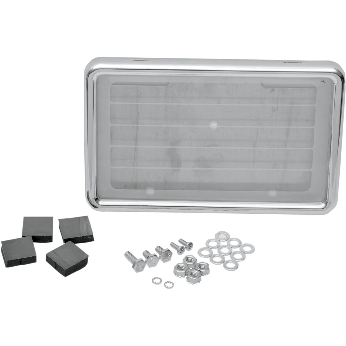 License Plate Frame with Lined Lens and Border