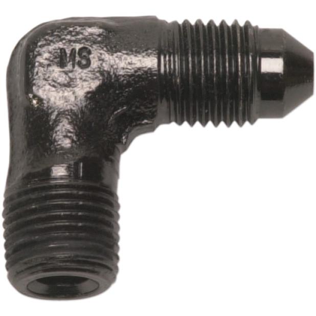 Renegade Universal Adapter Fitting - 1/8in NPT - #3 Male with 90 Degree Bend