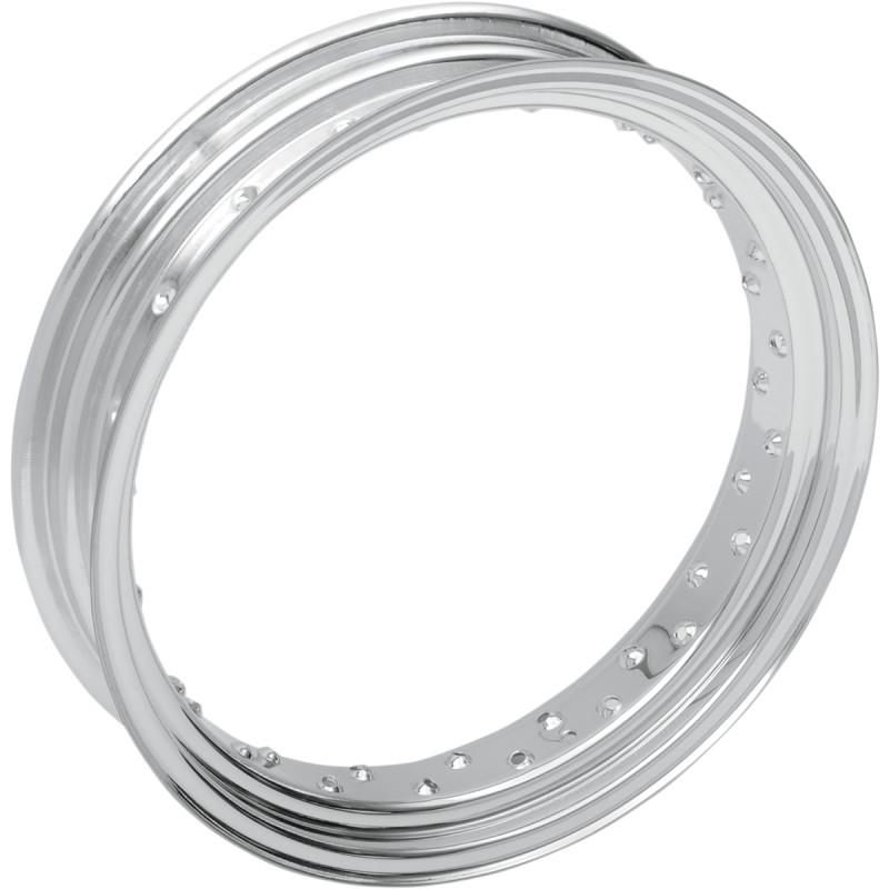 Chrome 40 Spoke Custom Spun Steel Rim - 21x2.15in.