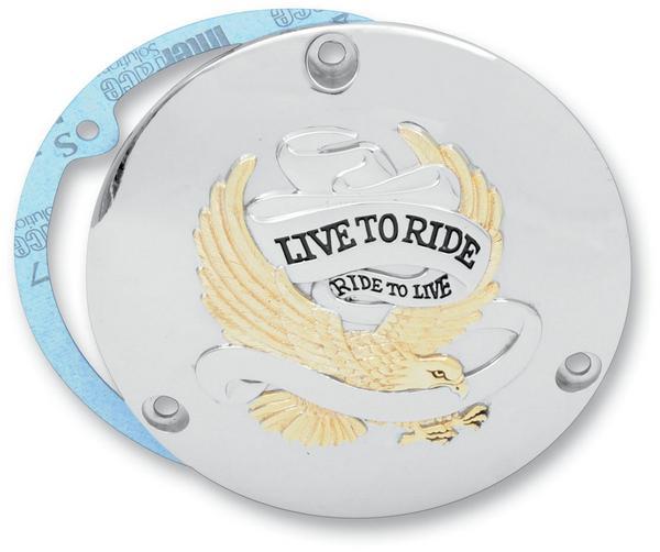 Live to Ride Derby Cover - Gold