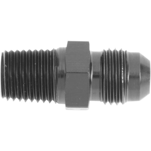 -6 AN 1/8in. NPT Straight Flare to Pipe Adapter - Black